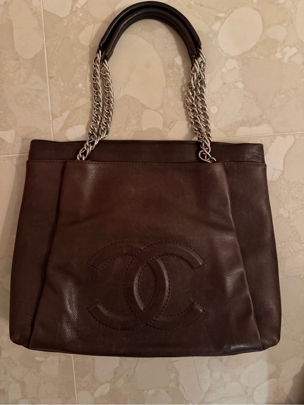 Chanel Caviar Tuck Tote from Karl Lagerfeld collection